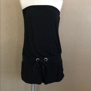 VS Black Strapless Swim Coverup Romper